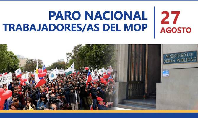 Funcionarios del MOP en la Región de los Lagos se sumaron a paro Nacional por despidos injustificados