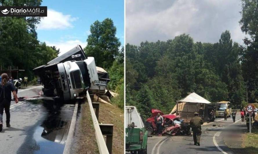 A 9 aumenta la cifra de fallecidos y 11 lesionados en accidente carretero en Valdivia