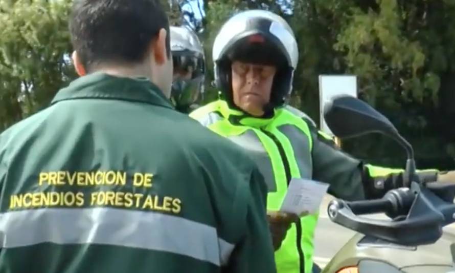 Carabineros de Osorno junto a Conaf realizan operativo de prevención de incendios forestales 