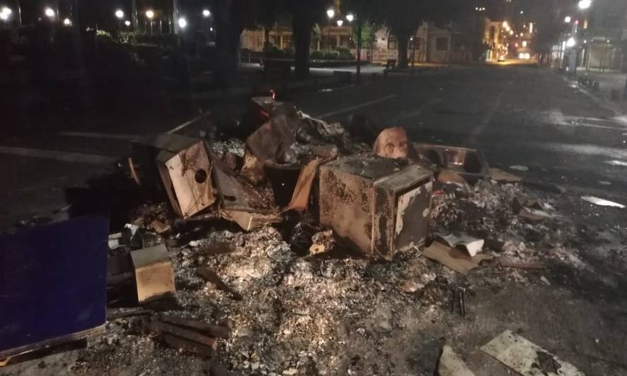 Millonario daños en el centro de Puerto Montt deja jornada de protesta