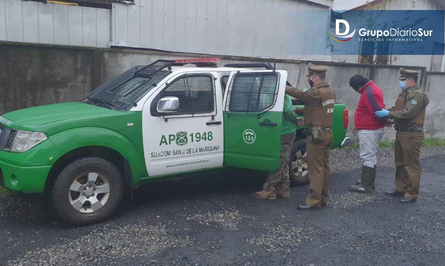 Mariquina: incautan mini arsenal para cometer delitos en predios de la zona