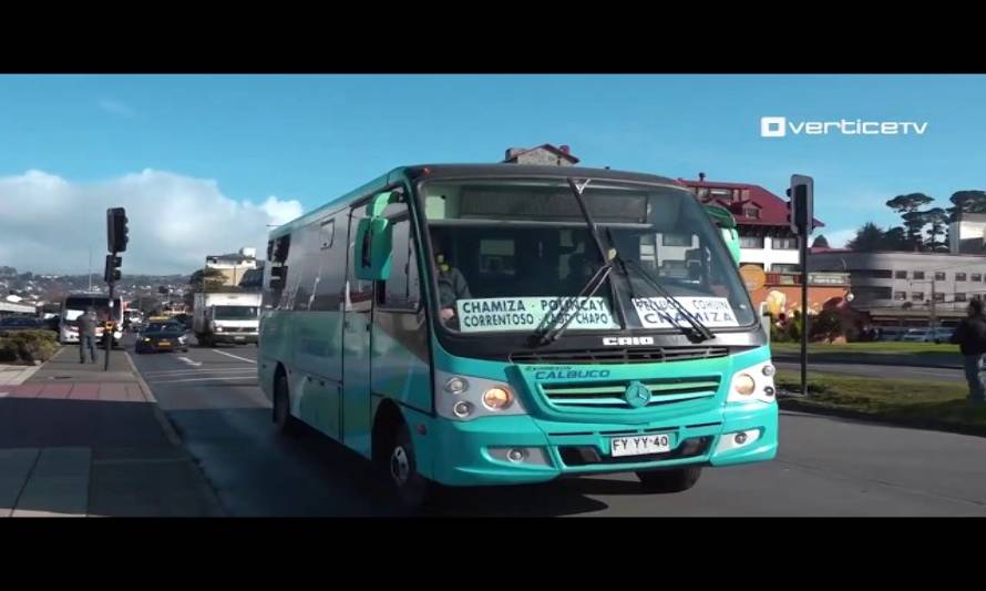 Microbuseros de Puerto Montt comenzaron con Paro Indefinido