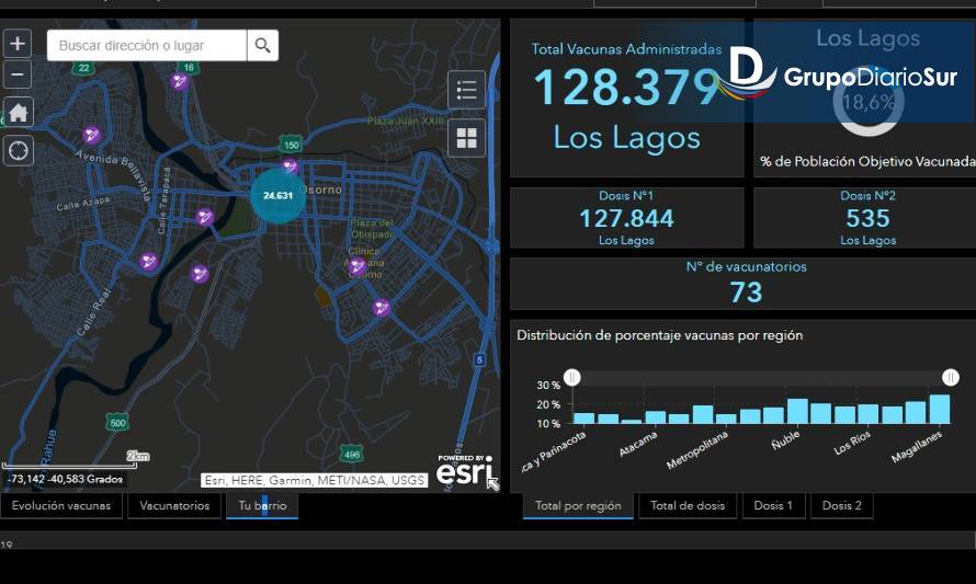 Conozca datos georreferenciados del proceso de vacunación en nuevo visor territorial 