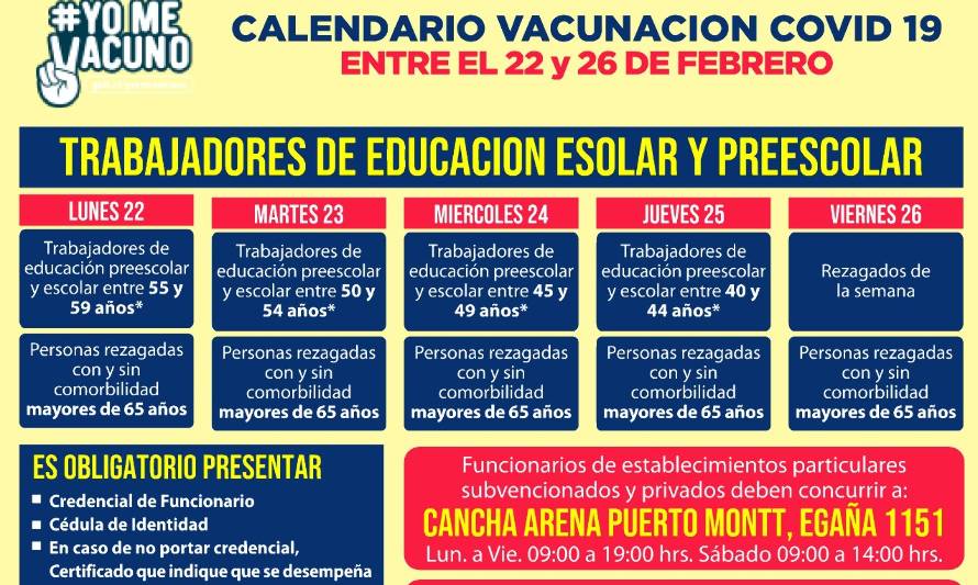 Este lunes comienza vacunación para trabajadores de la educación