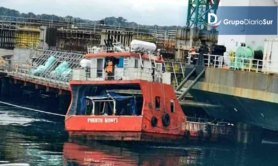 Nuevo accidente de embarcación en obras de puente Chacao