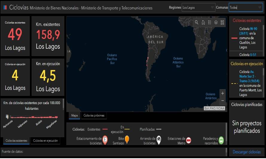 Bienes Nacionales presenta Visor Territorial Ciclovías