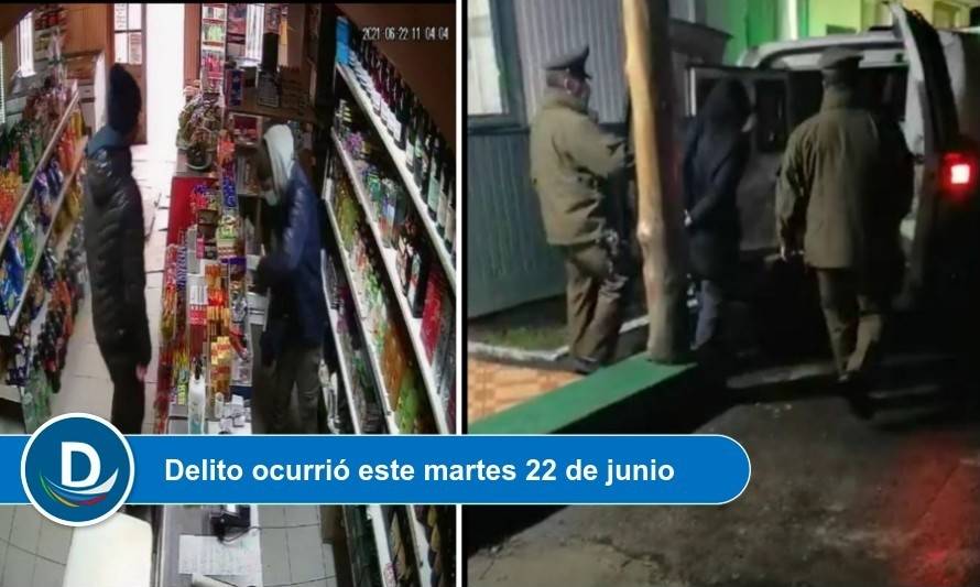 Carabineros detuvo a imputado por robo con intimidación en Puyehue