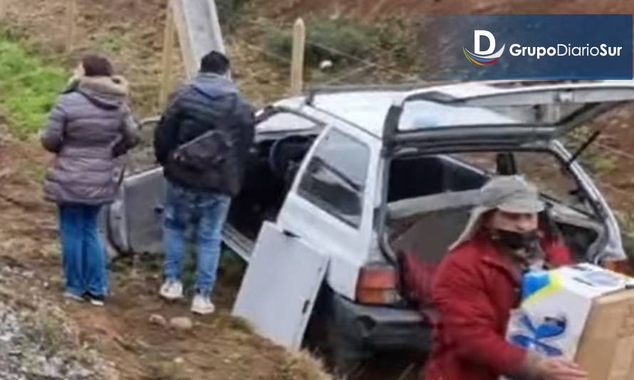 Accidente en la Ruta 5 que une a Alerce 