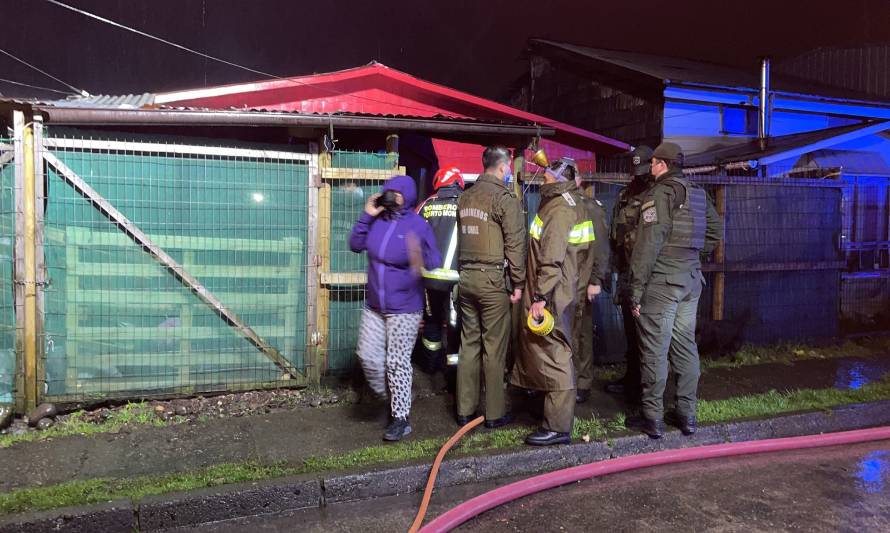 Temporal de viento propaga incendio en que mueren dos adultos mayores