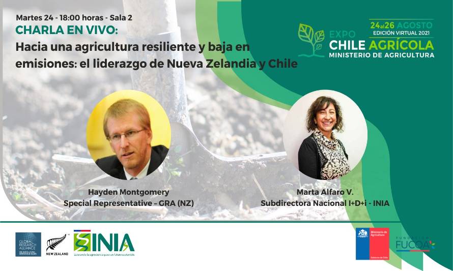 Expo Chile Agrícola 2021: Líderes de INIA y GRA expondrán en vivo sobre resiliencia en la agricultura y su alcance global 