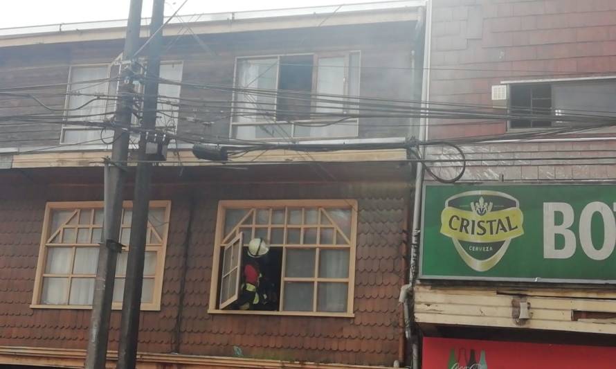 El fuego se estaba concentrando en un alero