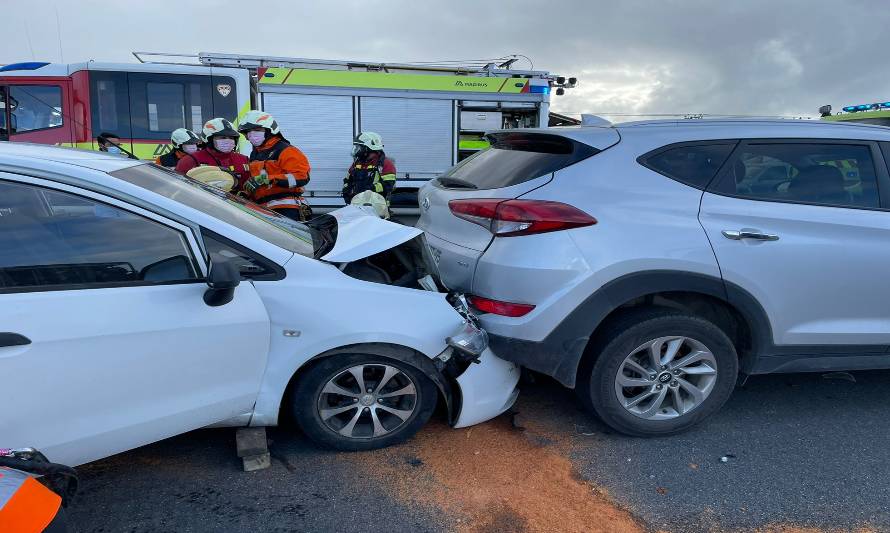 Una mujer resultó lesionada en accidente de tránsito en la ruta Cinco 