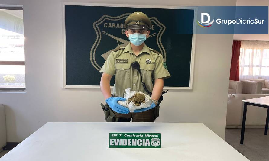 Carabineros decomisa marihuana
en Mirasol: un detenido