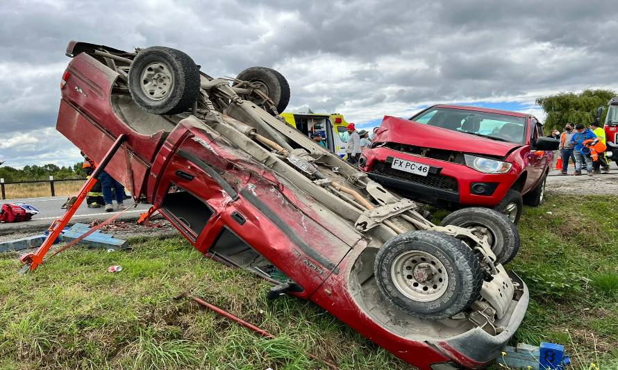 Nuevo accidente ruta al Tepual: 2 heridos en choque frontal