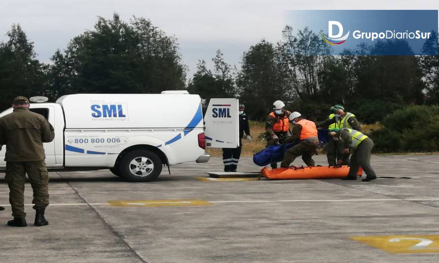 Trasladaron a Puerto Montt el cuerpo sin vida del joven desaparecido en Cochamó