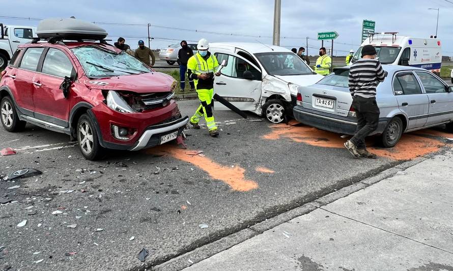 Accidente múltiple dejó a un niño con lesiones de consideración en el sector Puerta Sur