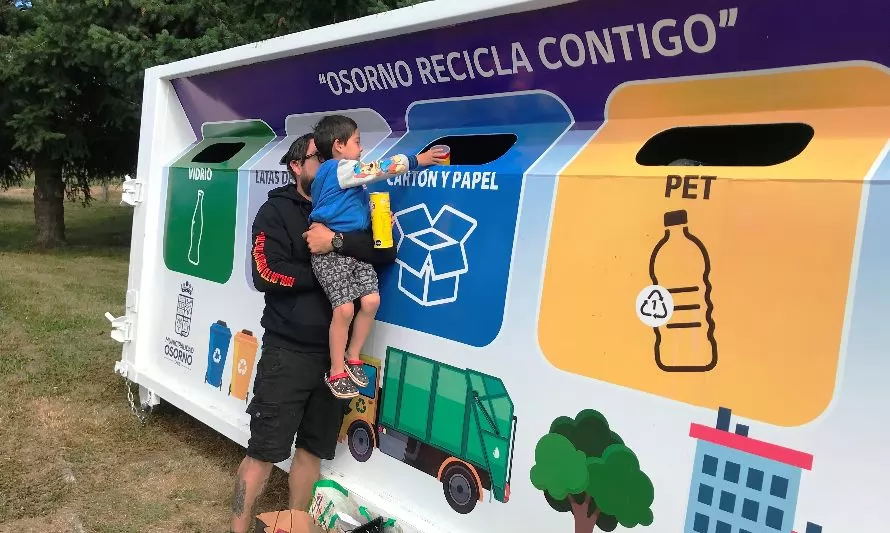 Instalan más de 60 puntos de reciclaje en Osorno