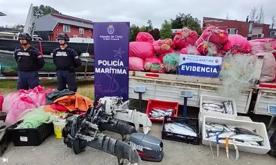 Dos detenidos dejó operativo contra la pesca ilegal en Puerto  Varas