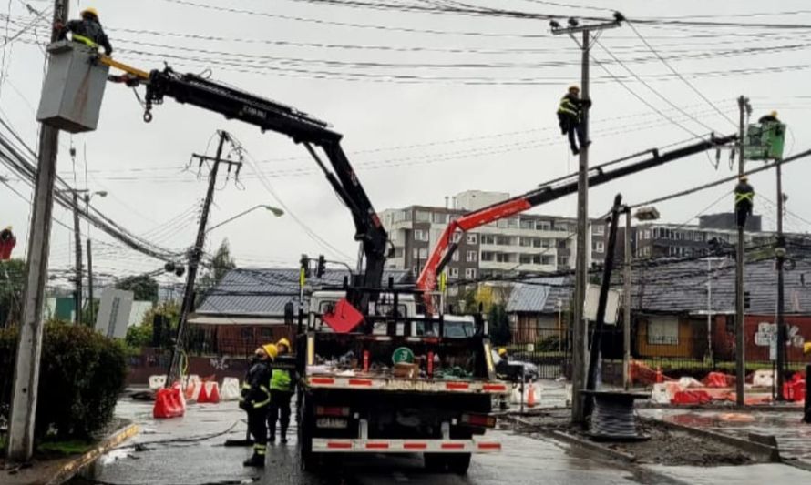 Saesa ha recuperado el servicio al 85% de los clientes en las provincias de Llanquihue y Palena