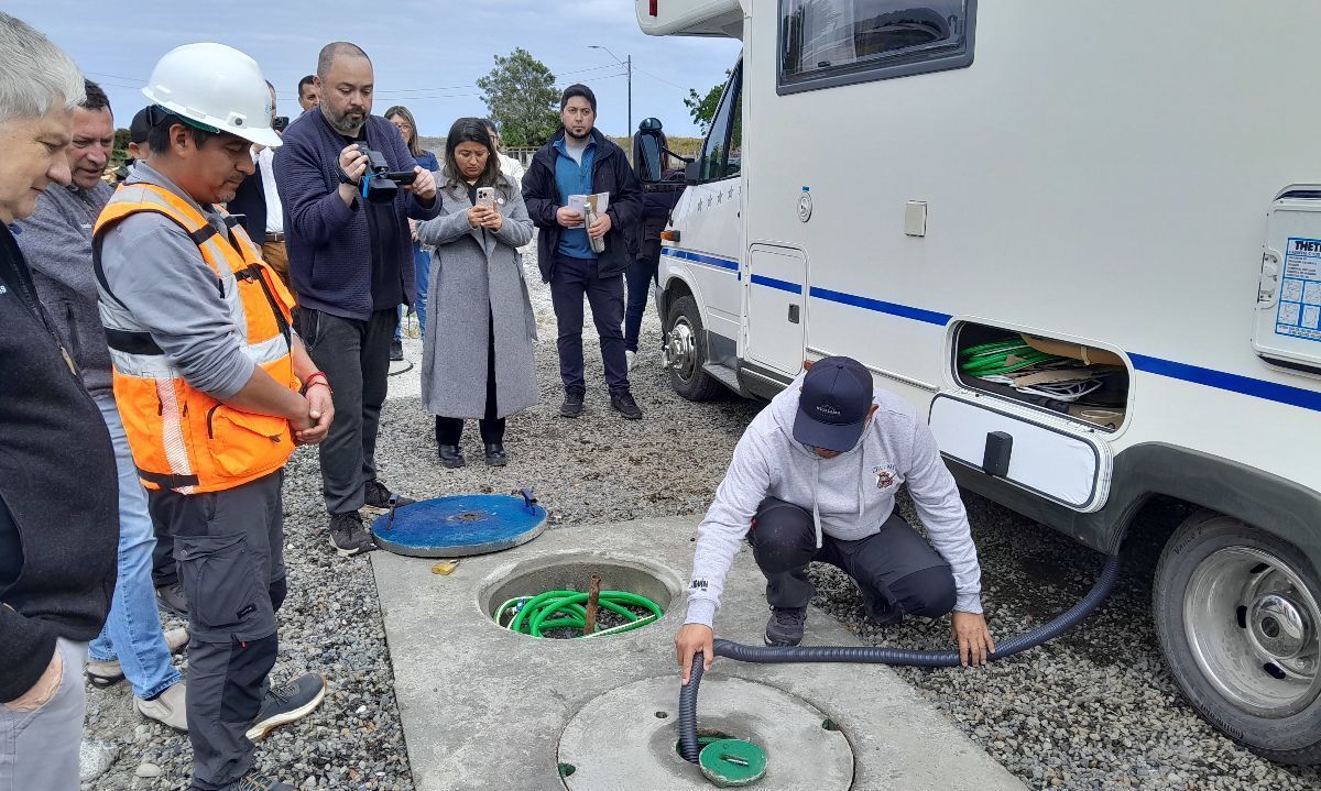 En Chaitén inauguran primer punto de descarga de aguas servidas para casas rodantes en la Región