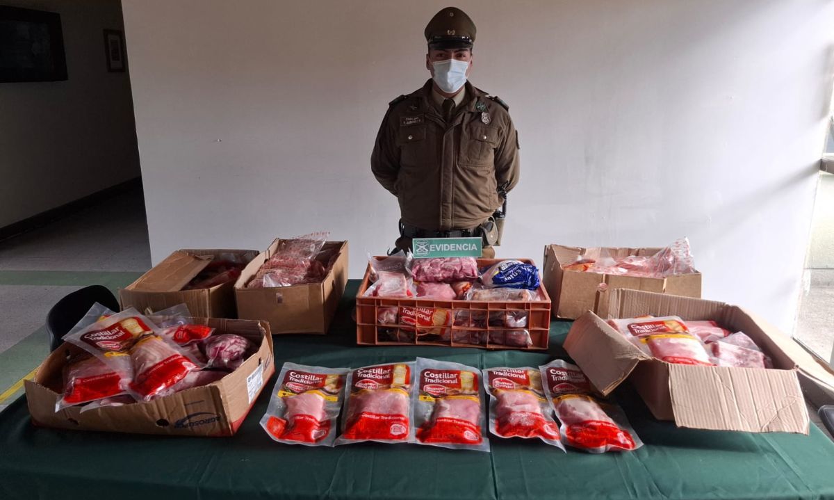 Carabineros detiene a cuatro personas por receptación de carne robada en Puerto Montt