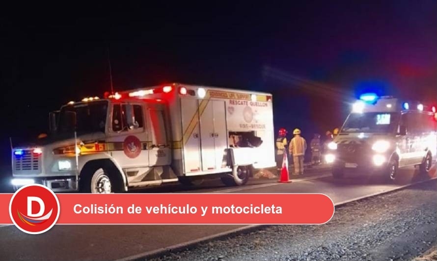 Violento accidente de tránsito dejó 1 herido grave en Quellón