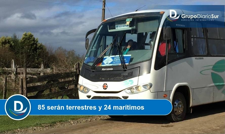 Chiloé: anuncian 109 servicios especiales de transportes para plebiscito