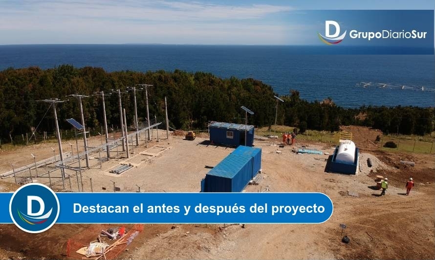 80 % de avance tienen obras de electrificación en Isla Queullín