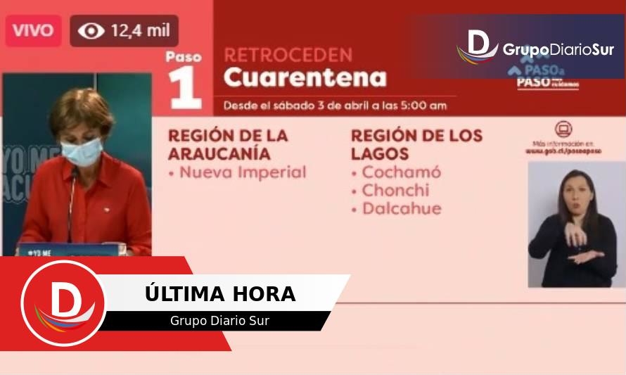 3 comunas de la región retroceden a cuarentena total