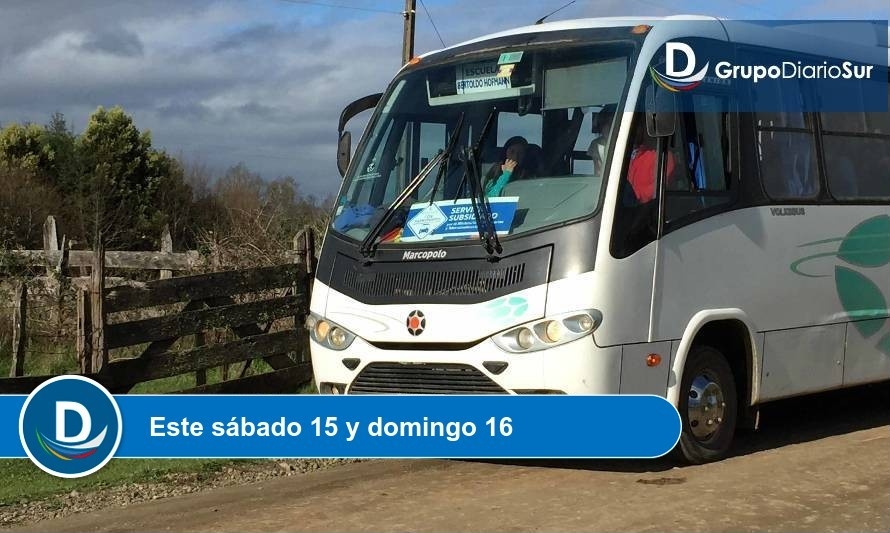 Chiloé tendrá 111 servicios de transporte gratuitos para las elecciones