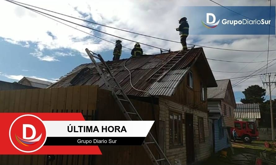 Incendio afecta a vivienda en sector de Rahue Bajo