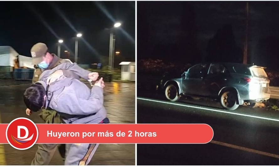 De película: Así fue la huida de trío que robó automóvil a bombero en Osorno 