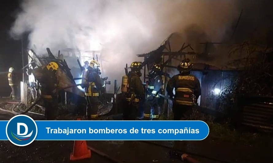 Incendio consumió una vivienda en macro campamento de Osorno