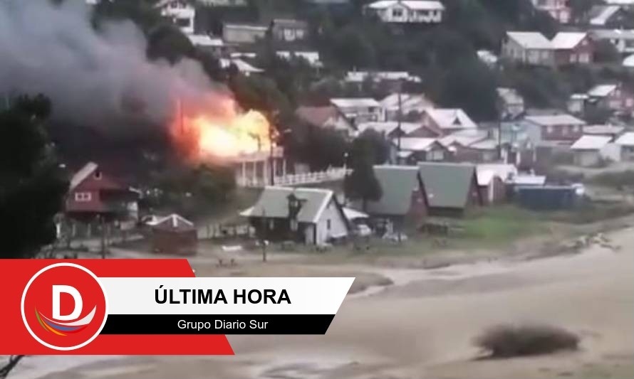 Incendio consume una casa en 
el balneario de Maicolpué