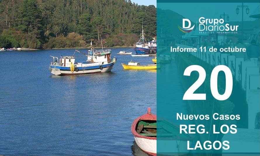 Región de Los Lagos suma 20 contagios nuevos este lunes