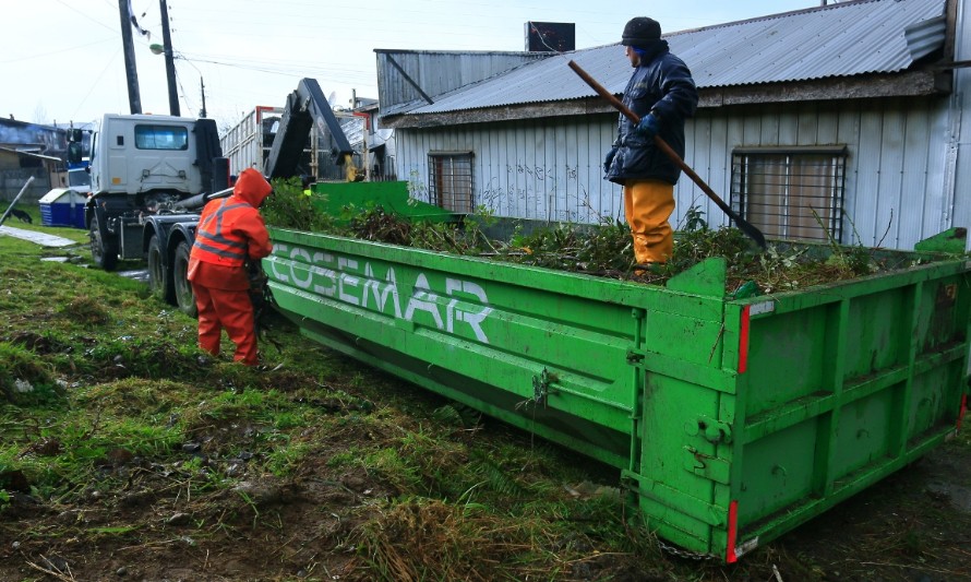 Con operativos de limpieza se busca fortalecer cultura de cuidado en barrios de Puerto Montt